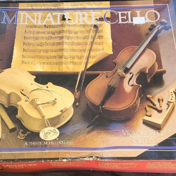 Cello wood kit miniature doll size realistic instrument - Picture 7 of 7